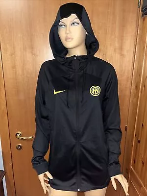 $89 • Buy INTER MILAN HOODED TRAINING TRACKSUIT TOP JACKET SOCCER FOOTBALL NIKE Sz M