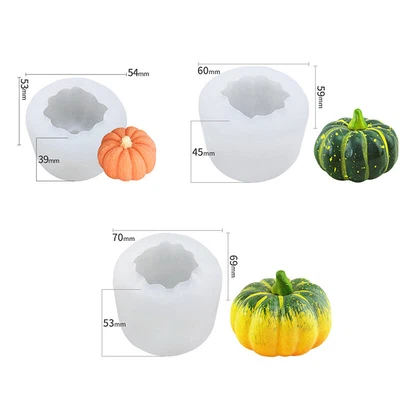 £4.14 • Buy 3D Pumpkin Candle Mold DIY Wax Soap Silicone Mould Chocolate Suppl&DF