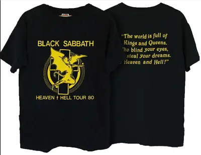 Vintage 1980 Black Sabbath Heaven And Hell Tour T-Shirt For Fans • $23.74