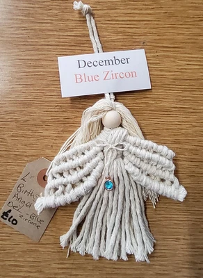 £9.99 • Buy  Handmade Macrame Birthstone Angel 