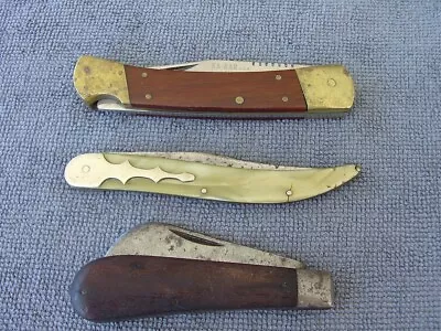 Lot Of 3 Vintage KA-BAR Folding Pocketknives. Made In Olean N.Y. • $39