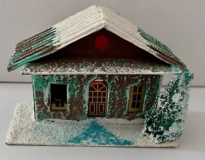 Vintage Japan Christmas Putz House - Cabin  Tree  Mica  Glitter • $25