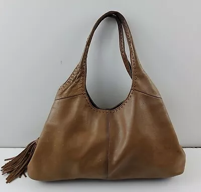 $34.99 • Buy Sigrid Olsen Soft Leather Hobo Shoulder Bag Purse Handbag Brown 