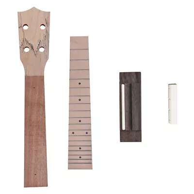 Concert Ukulele Neck Maple Fretboard Bridge Tuning Pegs Nut Saddle • $29.69