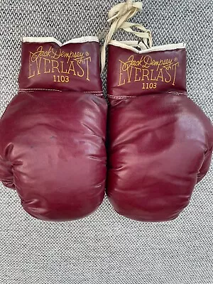 Vintage Everlast Jack Dempsey Boxing Gloves W/ Facsimile Autograph #1103 • $39.99
