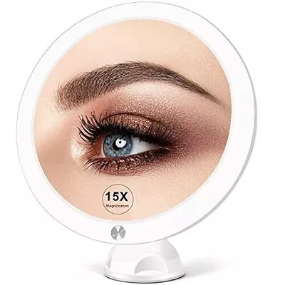 Fabuday 15X Lighted Magnifying Mirror With Lights - Large 8 Inch Makeup Mirro... • $28.49