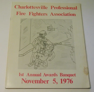 $33.33 • Buy VINTAGE 1976 Charlottesville Virginia VA Fire Fighters Association ILLUSTRATED