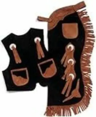 Tough-1 Western Chaps Kids Vest Set Longhorns Adjustable 63-370 • $49.99