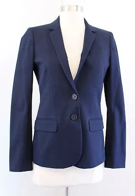 J Crew Womens Solid Navy Blue Thompson Blazer Suit Jacket Size 0 • $39.99