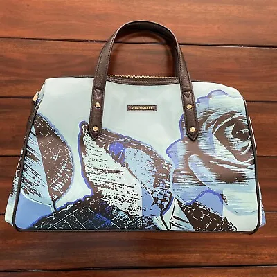 Vera Bradley Marlo Satchel Bag Blue Havana Rose Pattern Handbag Purse NO Strap • $24.99