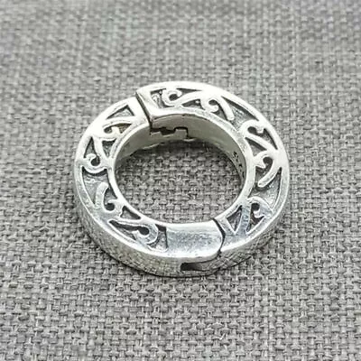 925 Sterling Silver Round Circle Clasp For Pear Bracelet Necklace Trigger Style • $10.28