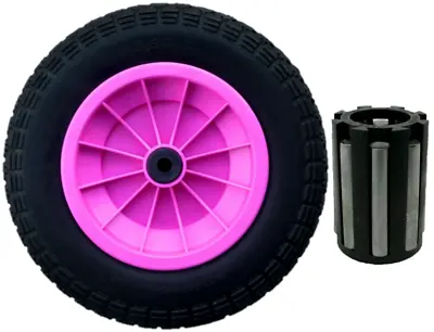 3.50/4.00-8 Pink 14  Puncture Proof Launching Trolley Wheels Wheel 1  Bearings • £19.95