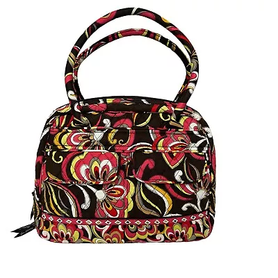 Vera Bradley Retired Puccini Paisley Fabric Shoulder Bag Fall Brown Floral Purse • $28.99