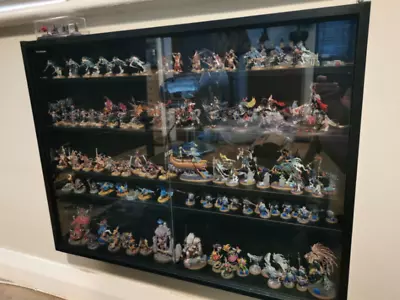 Display Wall Cabinet Glass Models Vitrine Collectors Storage Box Shelves Unit • £49.49