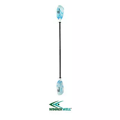 Winnerwell TNBW Kayak Paddle Fiberglass Shaft & Nylon Blade Mix Blue+White • $89.95