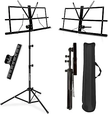 Portable Professional Music Stand Collapsible Set With Clip And Bag • $19.99