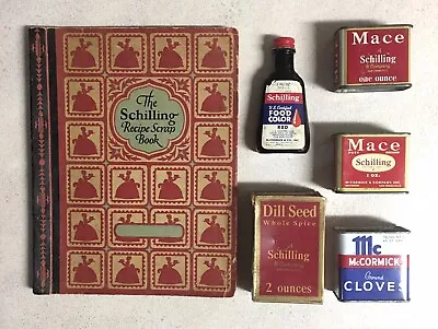 Vtg Schilling Co Products Rare 1926 Spice Recipe Scrapbookspice Tinsboxbottle • $40