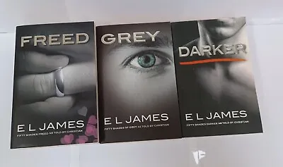 3 X  50 Fifty Shades Of Grey Books E L James Paperback Romance Sexy Book Bundle • £15.99