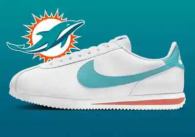 Nike Cortez Shoes  Miami Dolphins  DM4044-103 Men's Multi Size NEW • $124.90