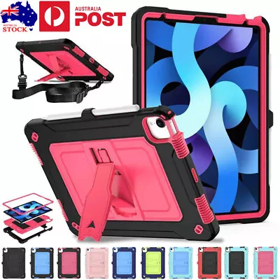 For IPad 9/8/7th Air Pro 11 2022 Heavy Duty Shockproof Stand Case Cover W/ Strap • $29.39