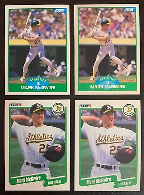 Mark McGwire Oakland A's 4 Card Lot • $2.50