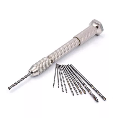 10Pcs 0.8mm-3.0mm Twist Drill Bit Sets Electric Drill Mini Hand Drill • $6.57