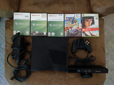 $89 • Buy Microsoft Xbox 360 S 4GB Console - Black (1439) With Kinect & Games