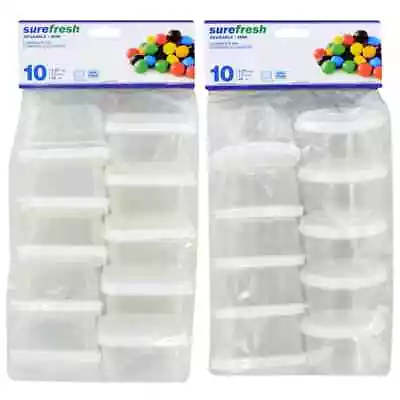 Sure Fresh Mini Storage Containers With Lids Square Or Round  10-ct. Packs • $6.99