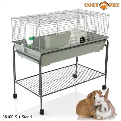 Rabbit / Guinea Pig Indoor Cage By Cozy Pet 100cm Inc Stand Rat Chinchilla Hutch • £86.99