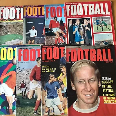 8 Off Charles Buchan Football Monthly 1968 Maraprmayaugseptoctnov & Dec • £9.95