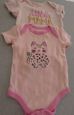 2 Spring/Summer One Pieces- Size 6-9 Months-Cat &  I Got It From My Mama  • $2.99
