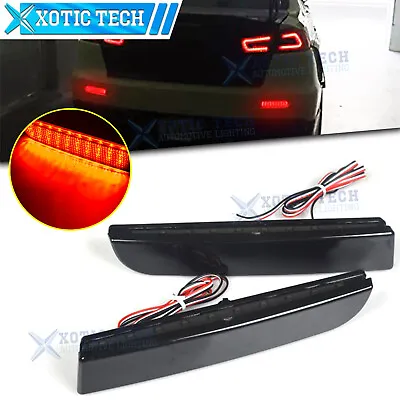 LED Reflector Smoked Lens Tail Brake Light For Mitsubishi Lancer EVO X 2008-2018 • $29.96