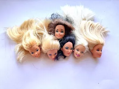 Barbie Lot 6 Barbie Heads OOAK Vintage Mattel Doll Heads • $7.39