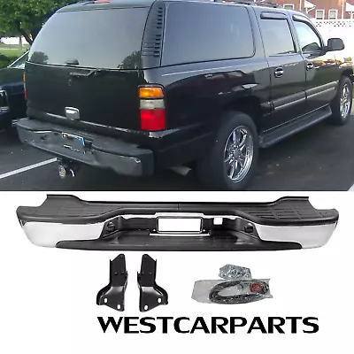 Complete Chrome Rear Bumper For 2000-2006 Chevy Tahoe Suburban / Yukon XL 1500 • $156.74