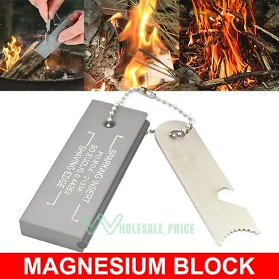 NEW 3  Magnesium Block & Flint Military Fire Starter Army Emergency Survival  • $8.59