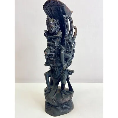 Hindu Vishnu Riding Garuda Hand Carved Statue • $39.99