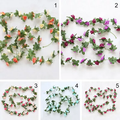 2.5m Artificial Fake Flower String Ivy Vine Garland Wedding Homes Hanging Decors • £5.59