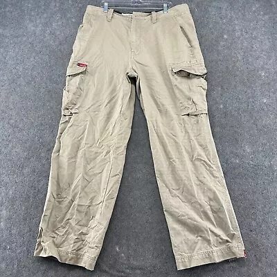 VINTAGE Ecko Unltd Pants Mens 38x32 Beige Cargo Baggy Loose Skater Massive Y2K • $22.45