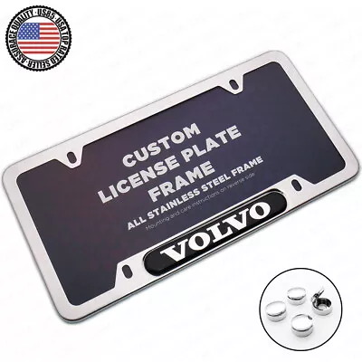 Chrome Stainless Steel Front Rear For Volvo Sport License Plate Frame Cover Gift • $19.99