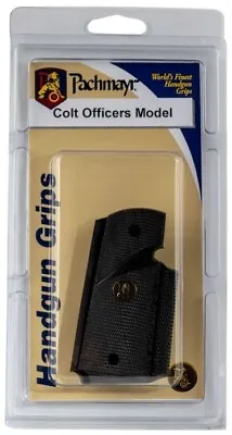 Pachmayr Signature Grip Wraparound Black Rubber For Colt Officer Model - 02545 • $33.05