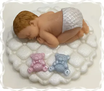 Handmade Baby Girl Or Boy GENDER REVEAL Cake Topper Plaque Baby Shower  • £6