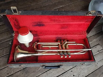 Antique Trumpet La Daree Paree Czechoslovakia Case And Mute Mouthpiece MOP • $75