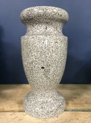 Spectrum Gray Granite Vase Monument Cemetery Gravestone Memorial Flower 12x5.5A  • $150