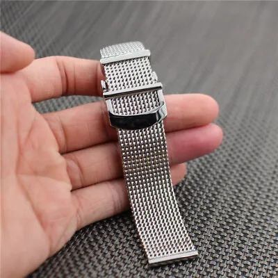 High-grade Milanese Woven Stainless Steel Mesh Watch Band Strap 20 22mm Fit IWC • $98.88