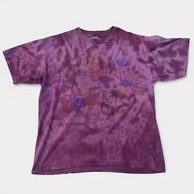 Vintage 1993 MJ Grant Western Aztec Oneita Tie Dye Tshirt Single Stitch XL • $8.67