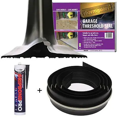 Stormguard Garage Door Floor Threshold Rubber Draught Excluder Weather Seal • £57.35