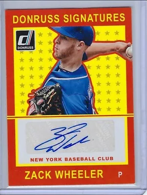 2014 Donruss Signatures #44 Zack Wheeler Autograph Auto PHILLIES • $3.25