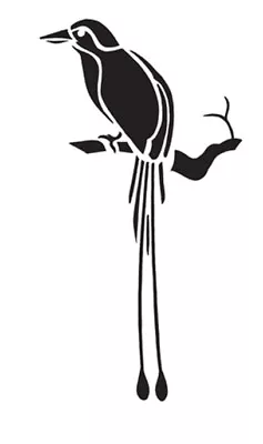 Bird With Long Tail Stencil Card Craft Quilting Airbrush Tattoo -  Free Post • $13.98