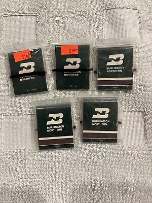 Vintage Northern Burlington Railroad Railway Company Matches 5 Packs • $8