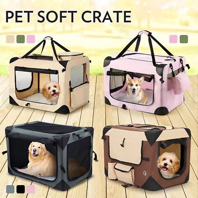 Foldable Pet Soft Crate Cage Dog Cat Carrier Travel Carry Bag Kennel Portable • $87.95